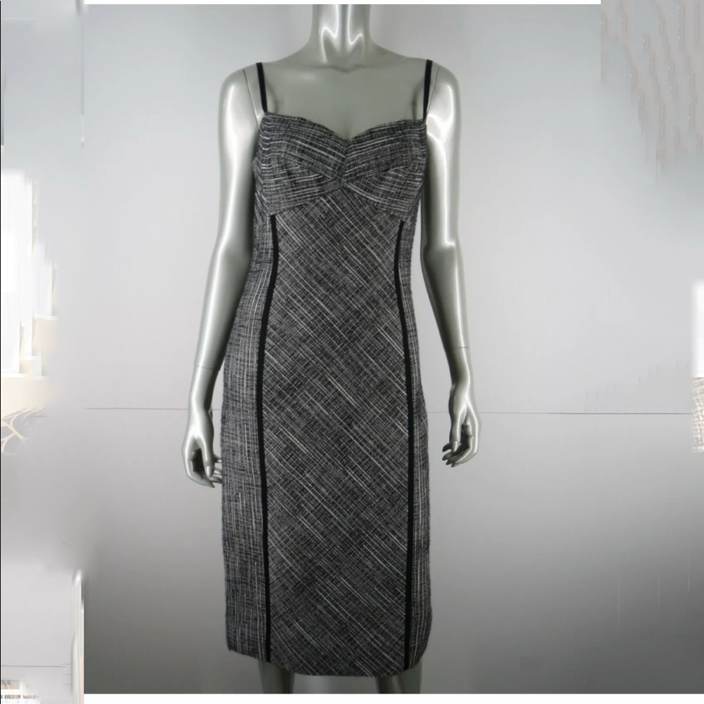 Charles Chang Lima black white tweed dress